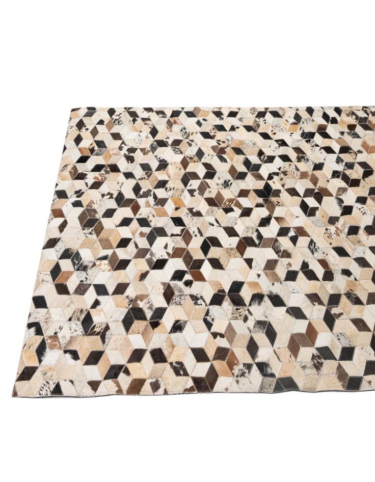 Detail image of  4' 1 x 5' 11 Cowhide - Patchwork Rug