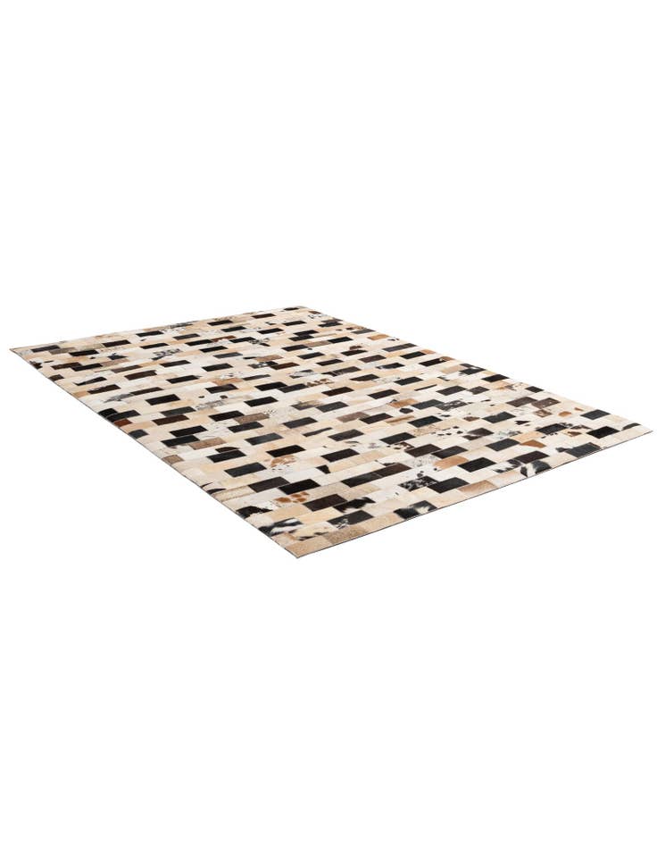 Detail image of  4' 1 x 5' 11 Cowhide - Patchwork Rug