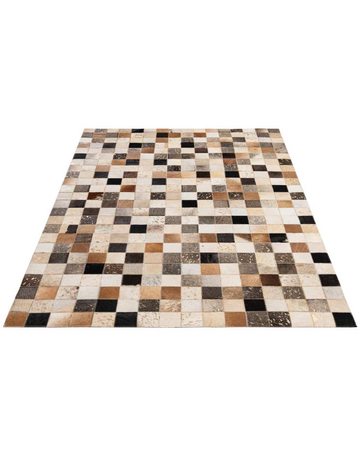 Detail image of  4' 1 x 6' 1 Cowhide - Patchwork Rug