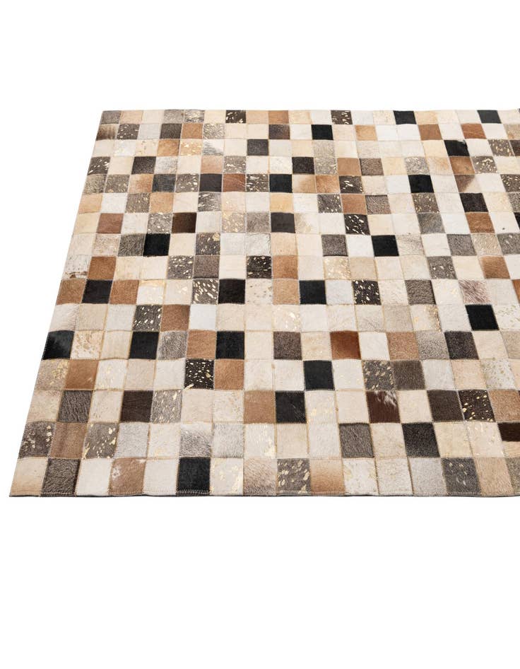 Detail image of  4' 1 x 6' 1 Cowhide - Patchwork Rug