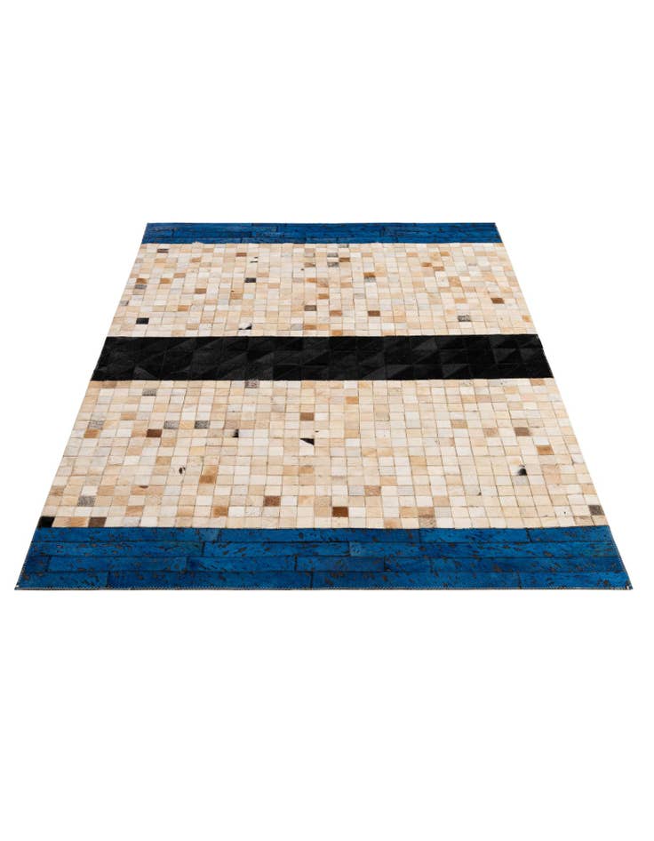 Detail image of  4' 3 x 6' 2 Cowhide - Patchwork Rug