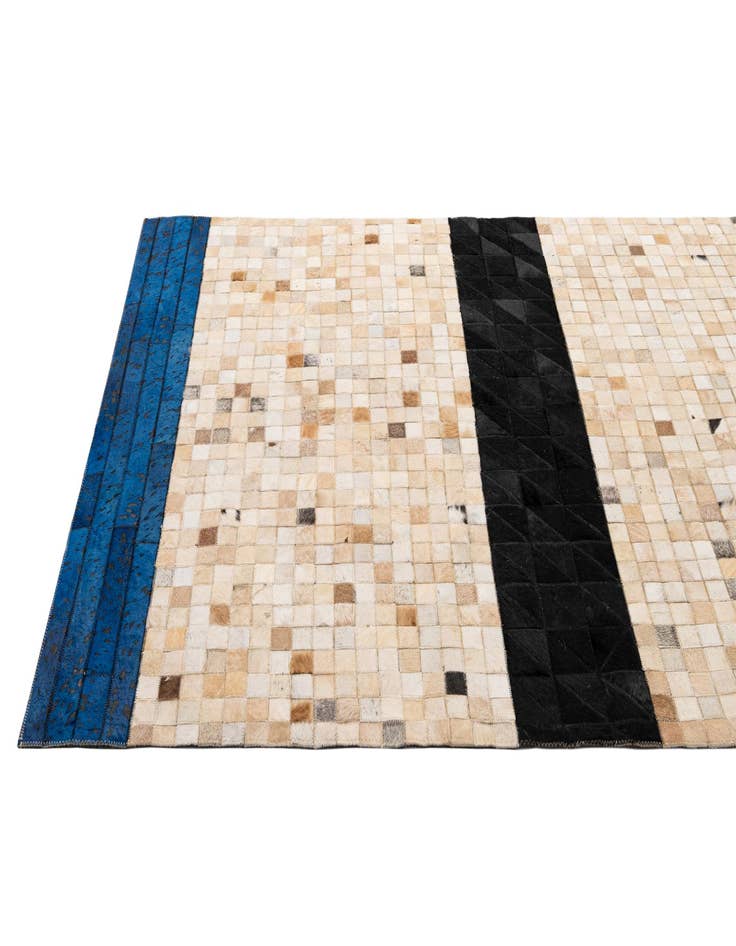 Detail image of  4' 3 x 6' 2 Cowhide - Patchwork Rug