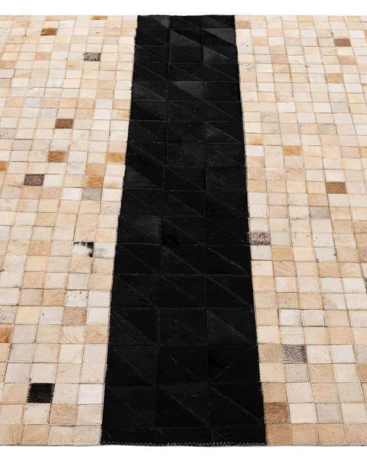 Detail image of  4' 3 x 6' 2 Cowhide - Patchwork Rug