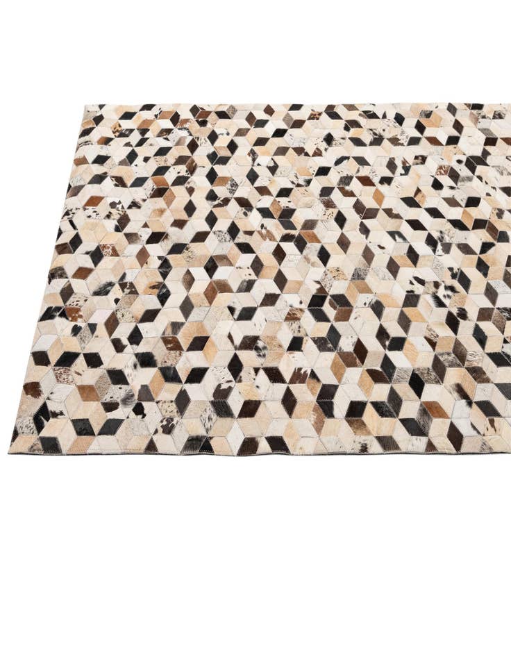 Detail image of  4' 1 x 5' 11 Cowhide - Patchwork Rug