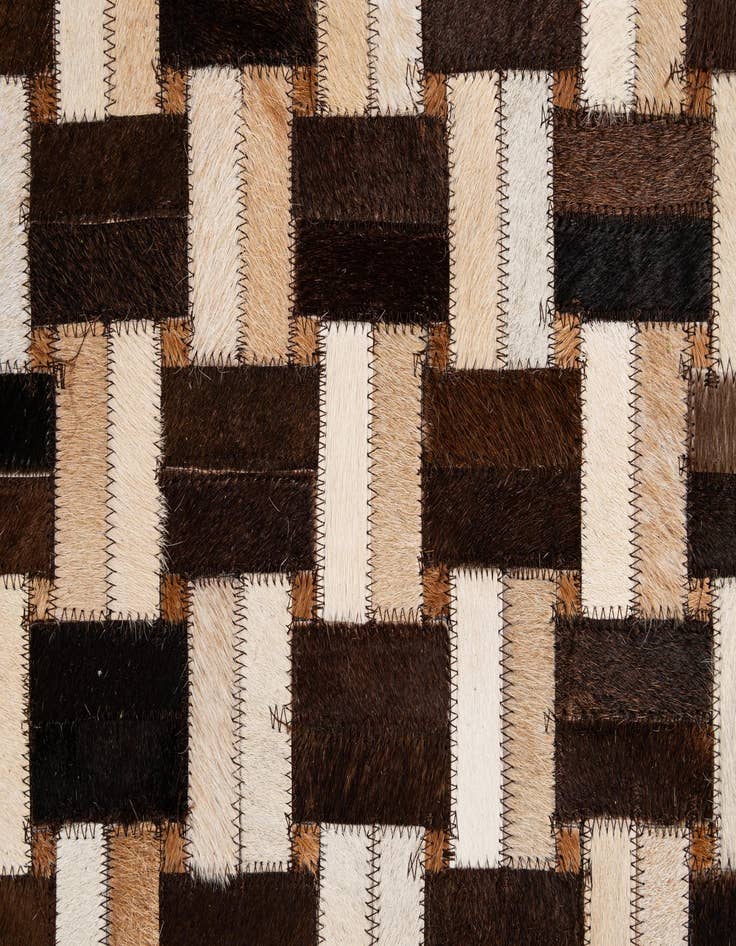 Detail image of  3' 11 x 5' 11 Cowhide - Patchwork Rug