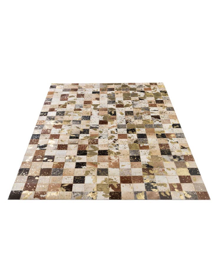 Detail image of  4' 1 x 6' 1 Cowhide - Patchwork Rug