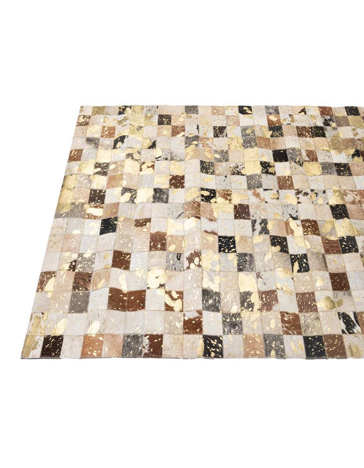 Detail image of  4' 1 x 6' 1 Cowhide - Patchwork Rug