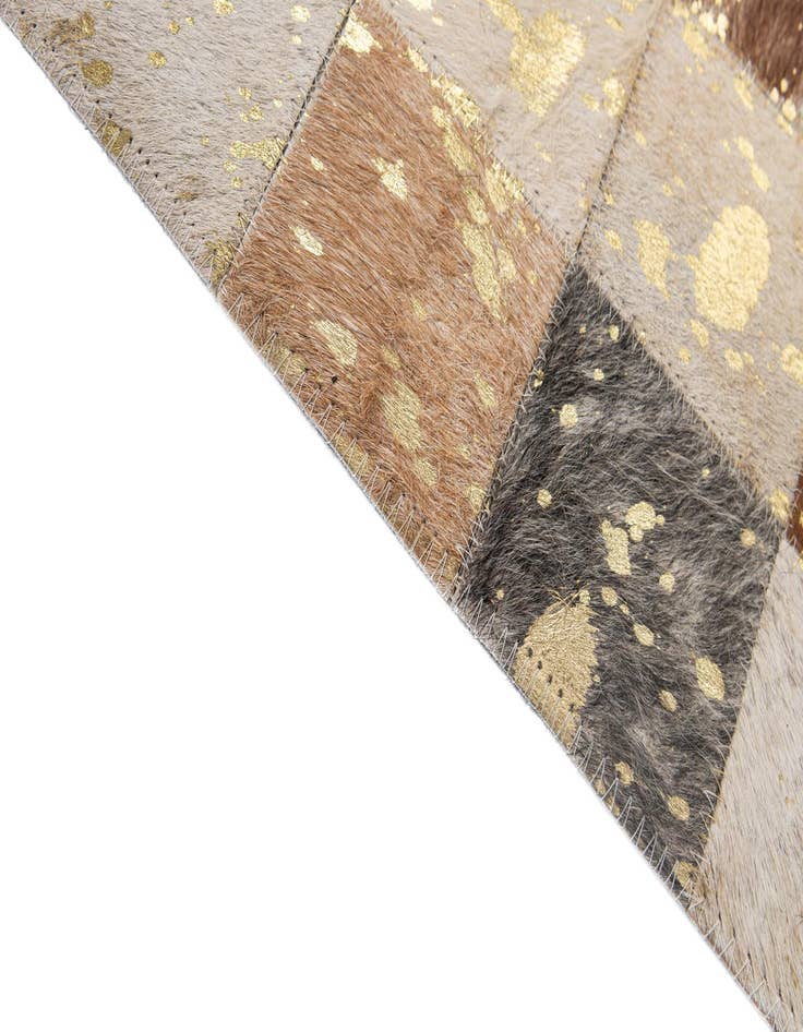 Detail image of  4' 1 x 6' 1 Cowhide - Patchwork Rug