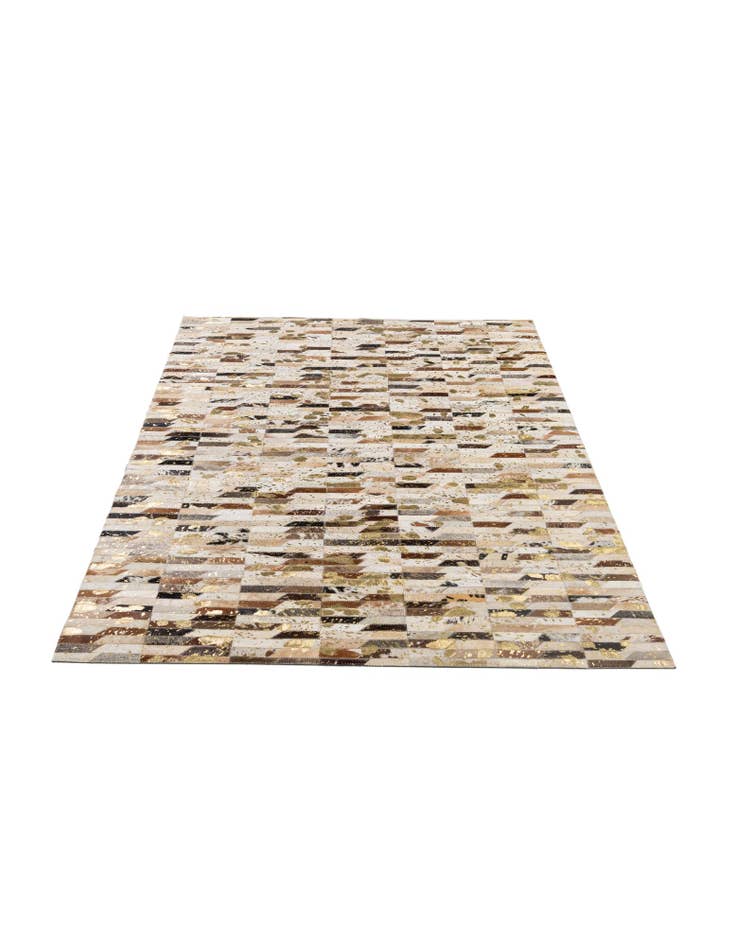 Detail image of  4' 2 x 5' 11 Cowhide - Patchwork Rug