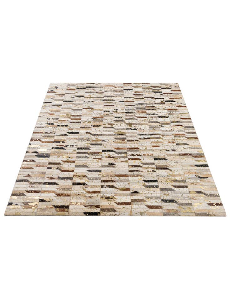 Detail image of  4' 1 x 5' 11 Cowhide - Patchwork Rug