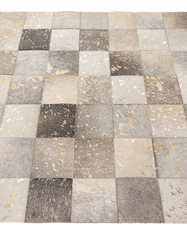 Detail image of  4' x 5' 10 Cowhide - Patchwork Rug