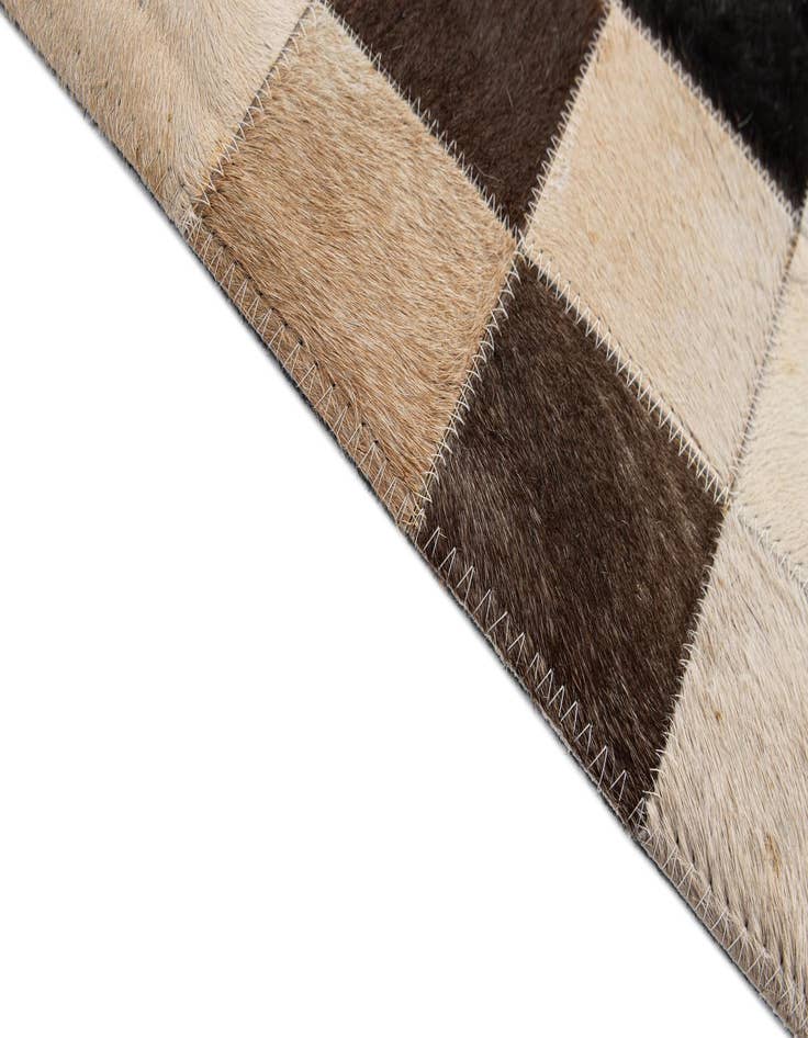 Detail image of  4' 1 x 6' Cowhide - Patchwork Rug