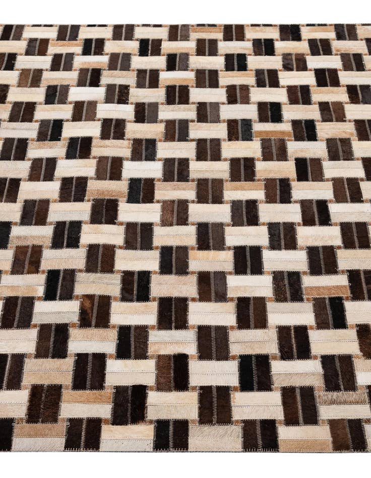 Detail image of  4' x 5' 11 Cowhide - Patchwork Rug