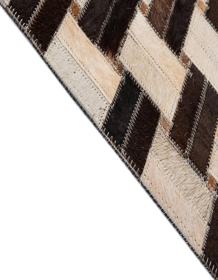 Detail image of  4' x 5' 11 Cowhide - Patchwork Rug
