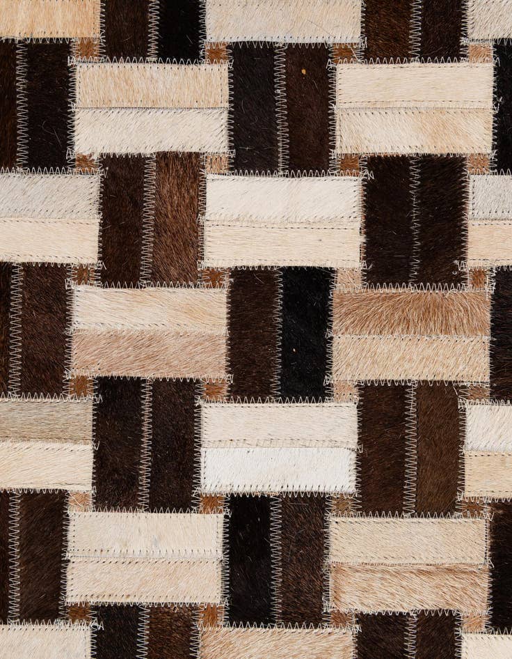 Detail image of  4' x 5' 11 Cowhide - Patchwork Rug