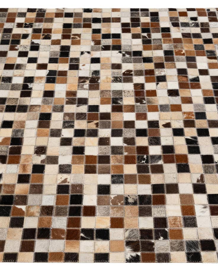 Detail image of  4' 1 x 6' 1 Cowhide - Patchwork Rug