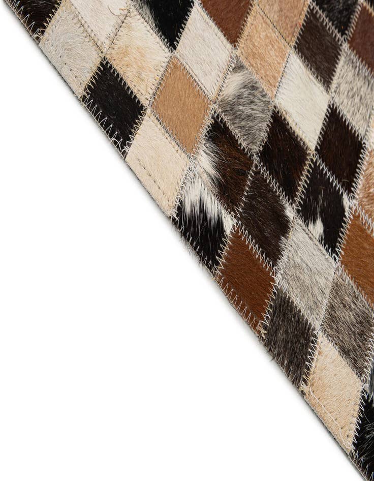 Detail image of  4' 1 x 6' 1 Cowhide - Patchwork Rug