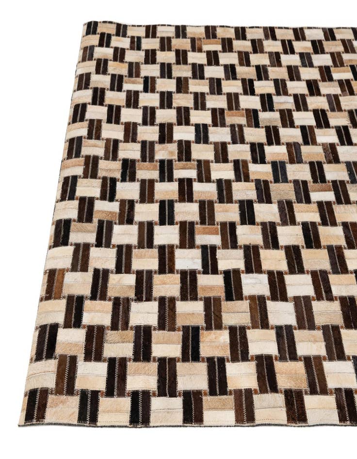 Detail image of  4' x 5' 11 Cowhide - Patchwork Rug