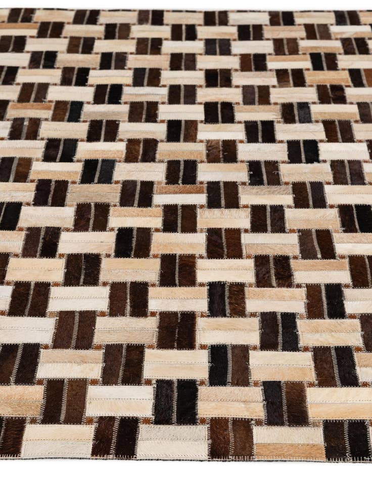 Detail image of  4' x 5' 11 Cowhide - Patchwork Rug