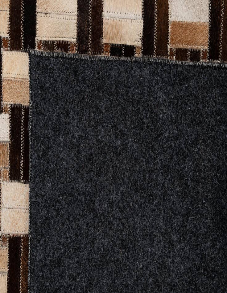 Detail image of  4' x 5' 11 Cowhide - Patchwork Rug