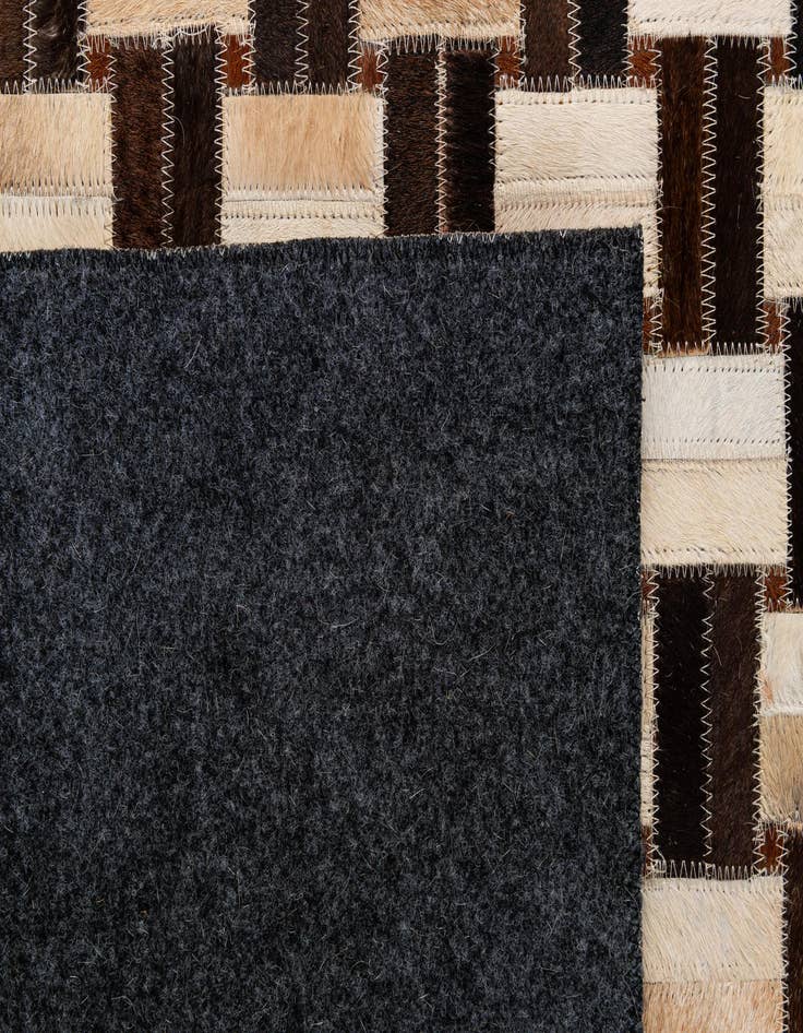 Detail image of  4' x 5' 11 Cowhide - Patchwork Rug
