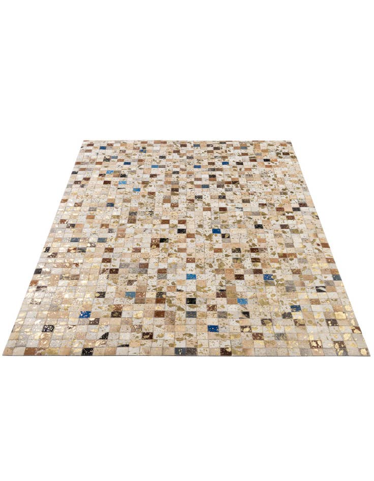 Detail image of  4' 2 x 5' 11 Cowhide - Patchwork Rug