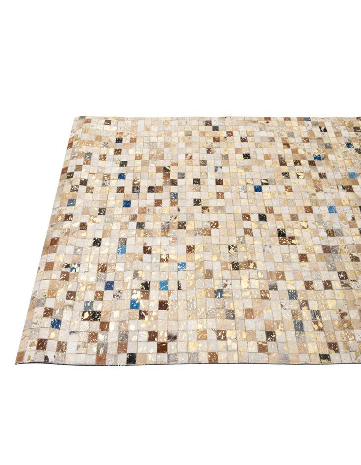 Detail image of  4' 2 x 5' 11 Cowhide - Patchwork Rug