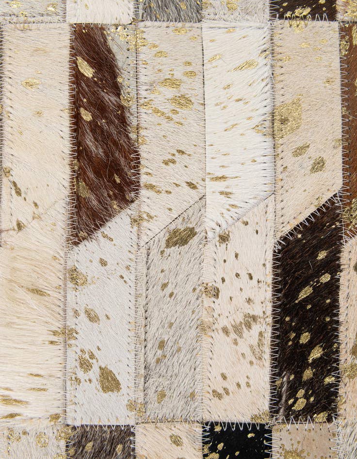 Detail image of  4' 2 x 5' 11 Cowhide - Patchwork Rug