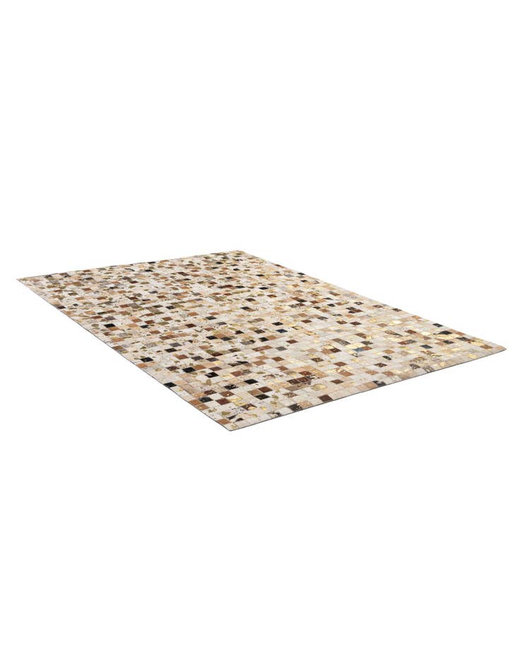 Detail image of  4' 1 x 5' 11 Cowhide - Patchwork Rug