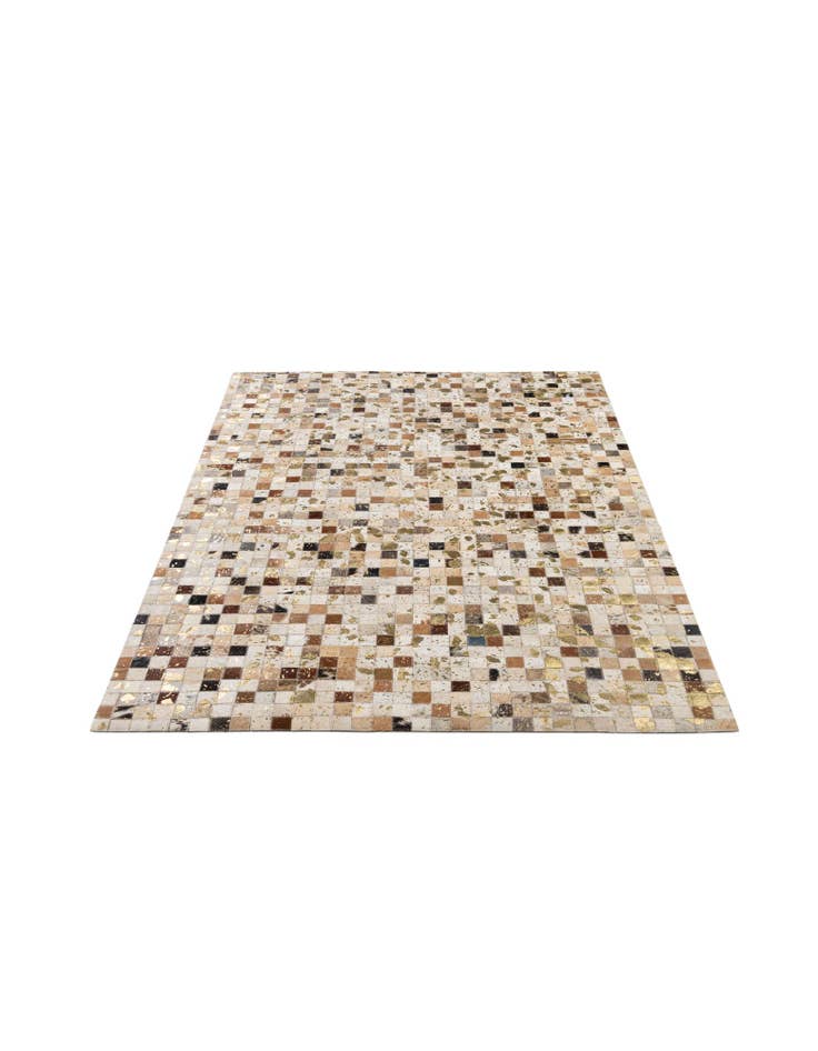 Detail image of  4' 1 x 5' 11 Cowhide - Patchwork Rug