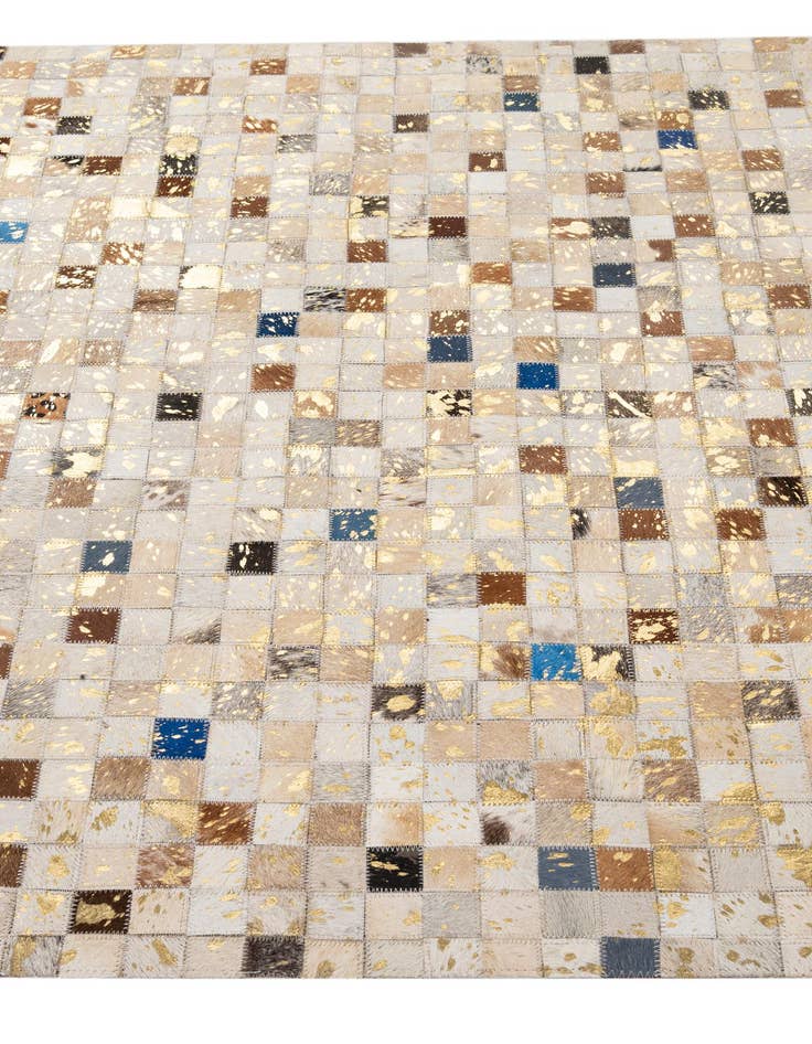 Detail image of  4' 1 x 6' 1 Cowhide - Patchwork Rug