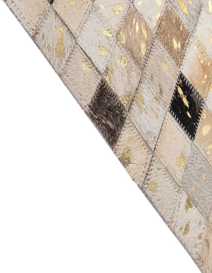 Detail image of  4' 1 x 6' 1 Cowhide - Patchwork Rug