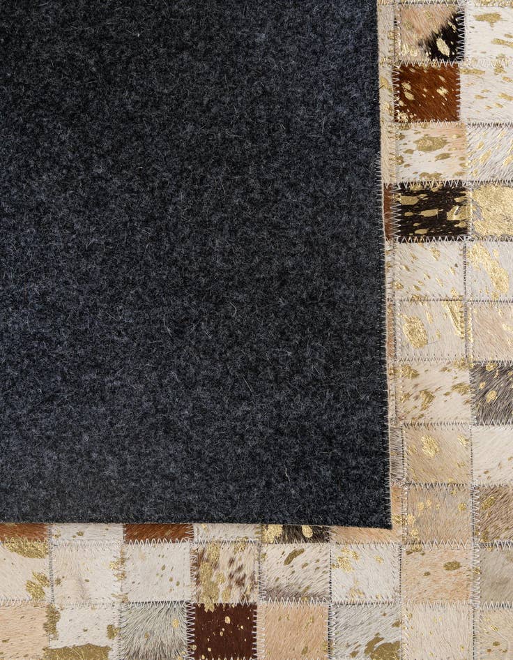 Detail image of  4' 1 x 6' 1 Cowhide - Patchwork Rug