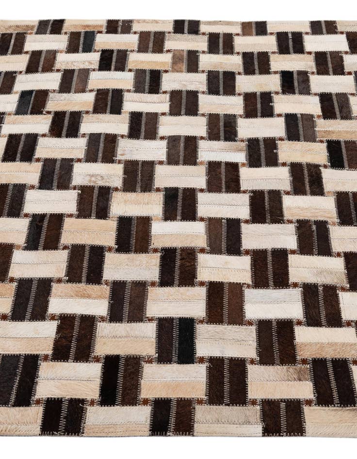 Detail image of  3' 1 x 4' 11 Cowhide - Patchwork Rug