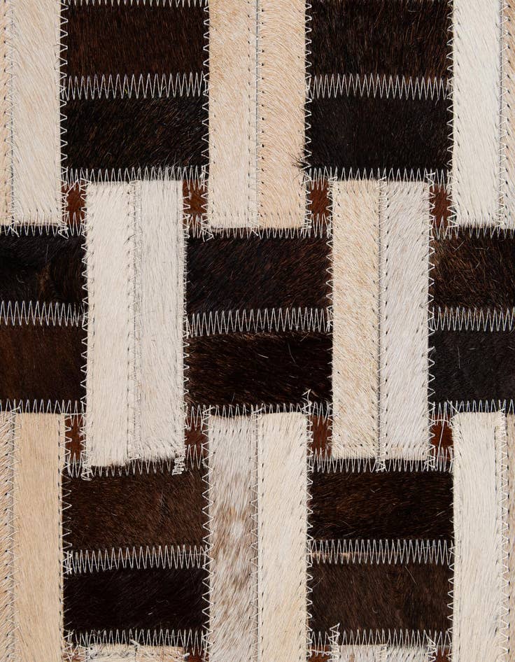 Detail image of  3' 1 x 4' 11 Cowhide - Patchwork Rug