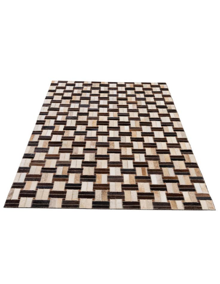 Detail image of  2' 11 x 4' 11 Cowhide - Patchwork Rug