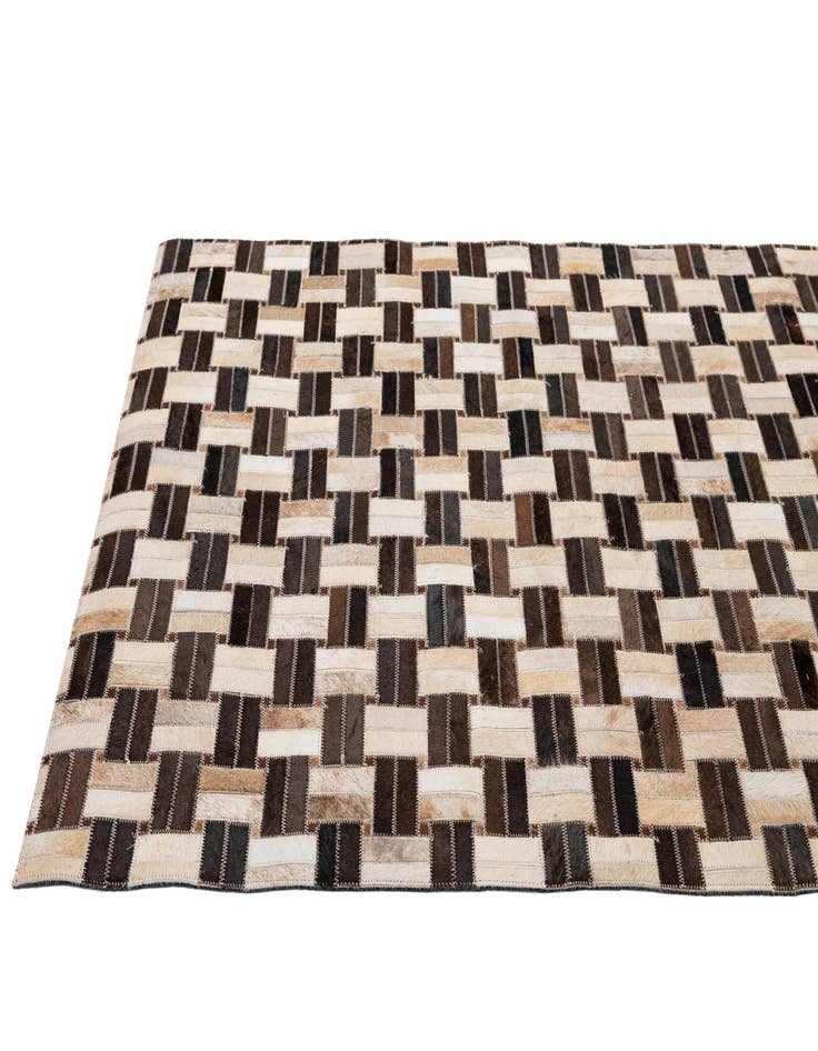 Detail image of  2' 11 x 4' 11 Cowhide - Patchwork Rug