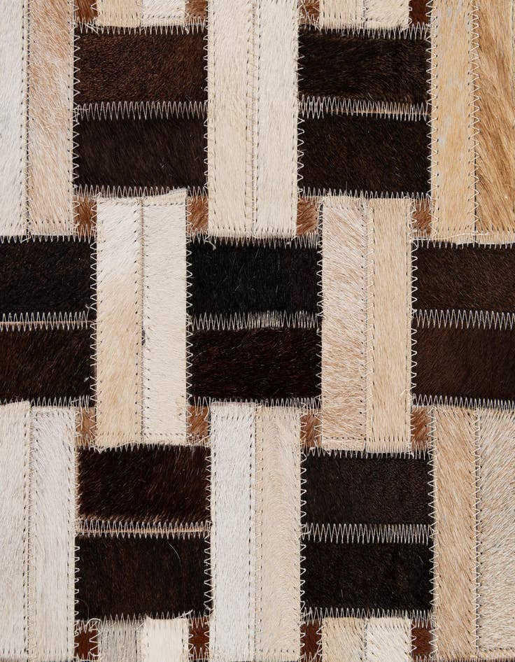 Detail image of  3' 1 x 4' 11 Cowhide - Patchwork Rug
