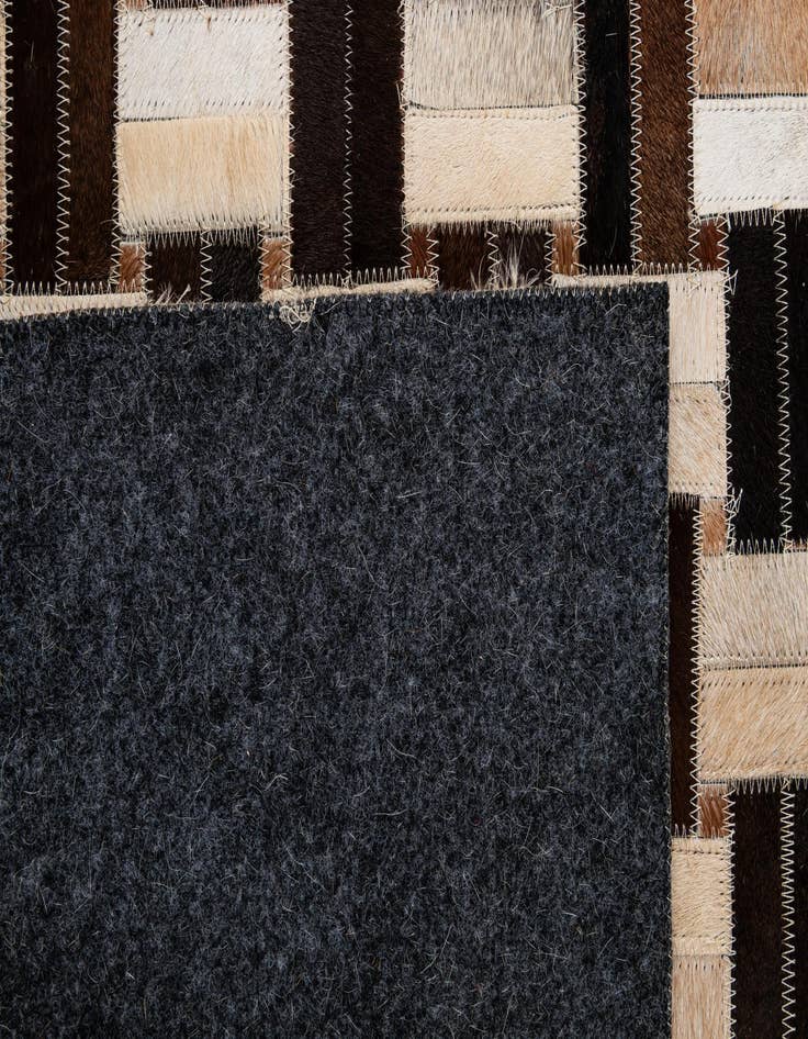 Detail image of  3' 1 x 4' 11 Cowhide - Patchwork Rug