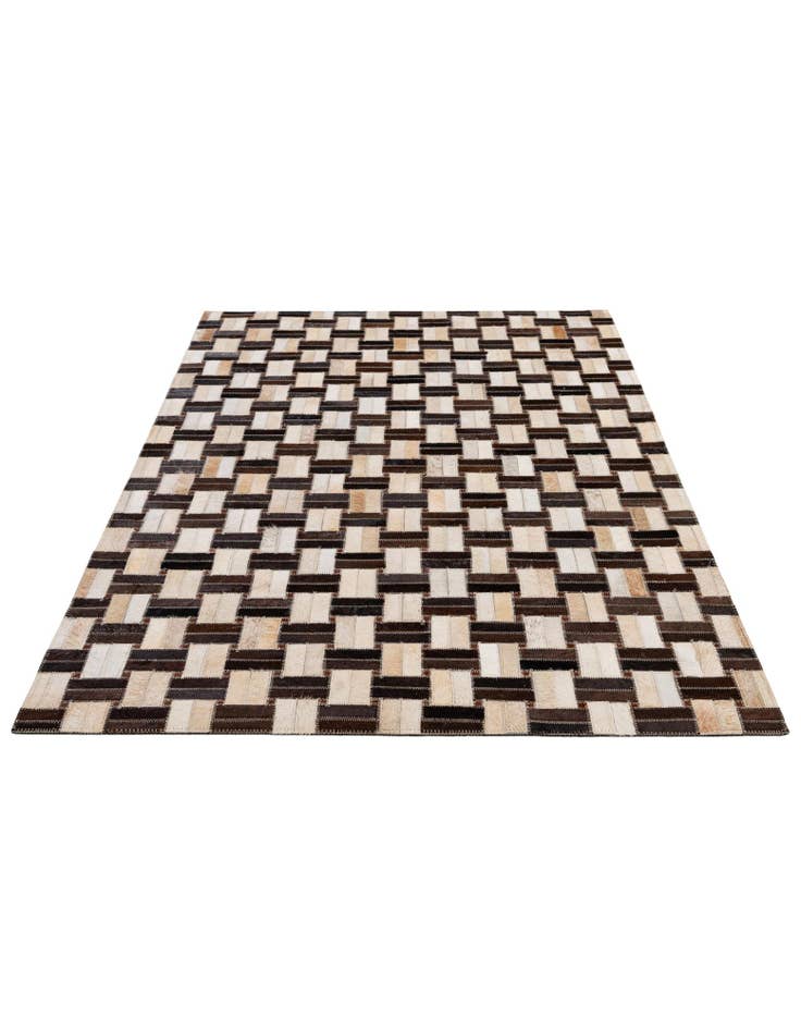 Detail image of  3' 1 x 5' Cowhide - Patchwork Rug