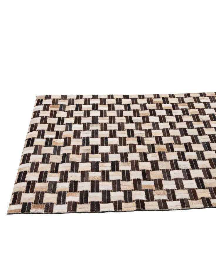 Detail image of  3' 1 x 5' Cowhide - Patchwork Rug