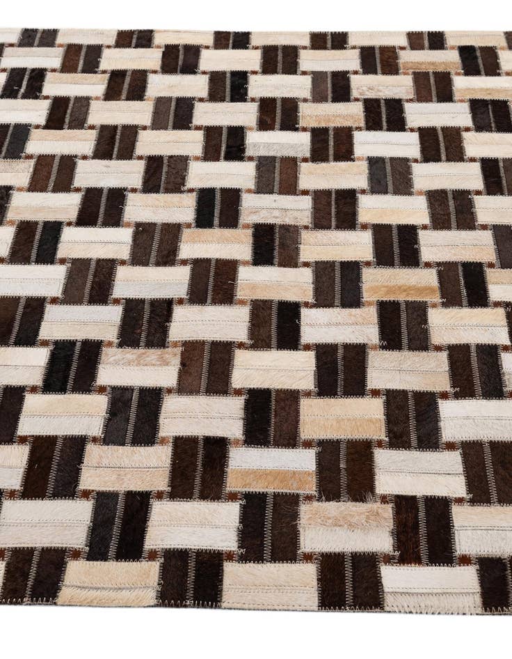 Detail image of  3' 1 x 5' Cowhide - Patchwork Rug