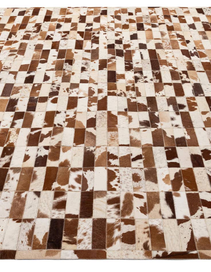 Detail image of  8' 3 x 10' Cowhide - Patchwork Rug