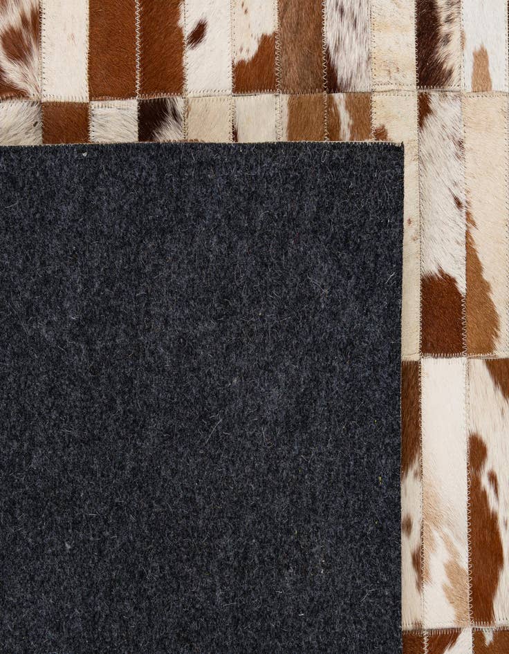 Detail image of  8' 3 x 10' Cowhide - Patchwork Rug