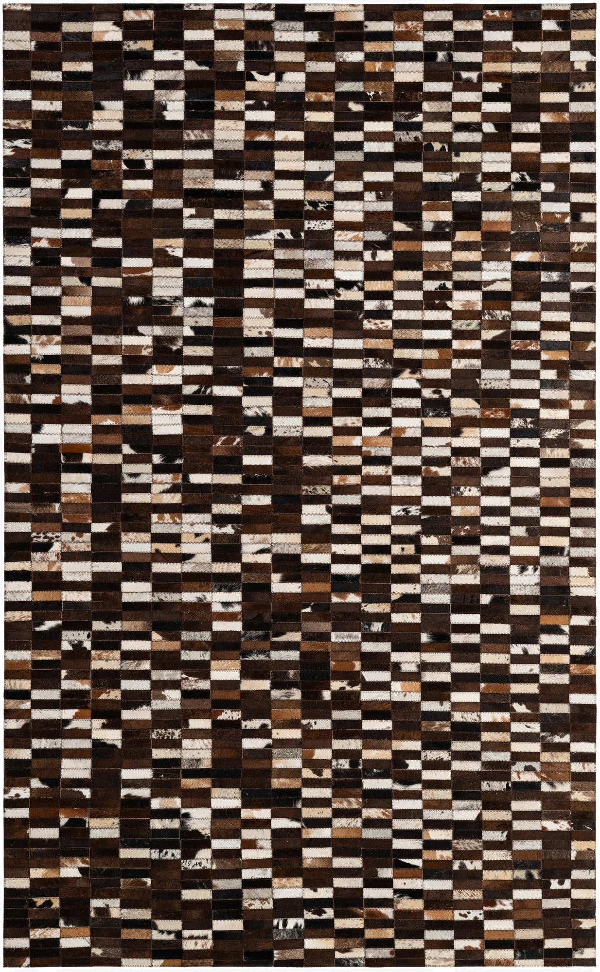  4' 11 x 8' 1 Cowhide - Patchwork Rug