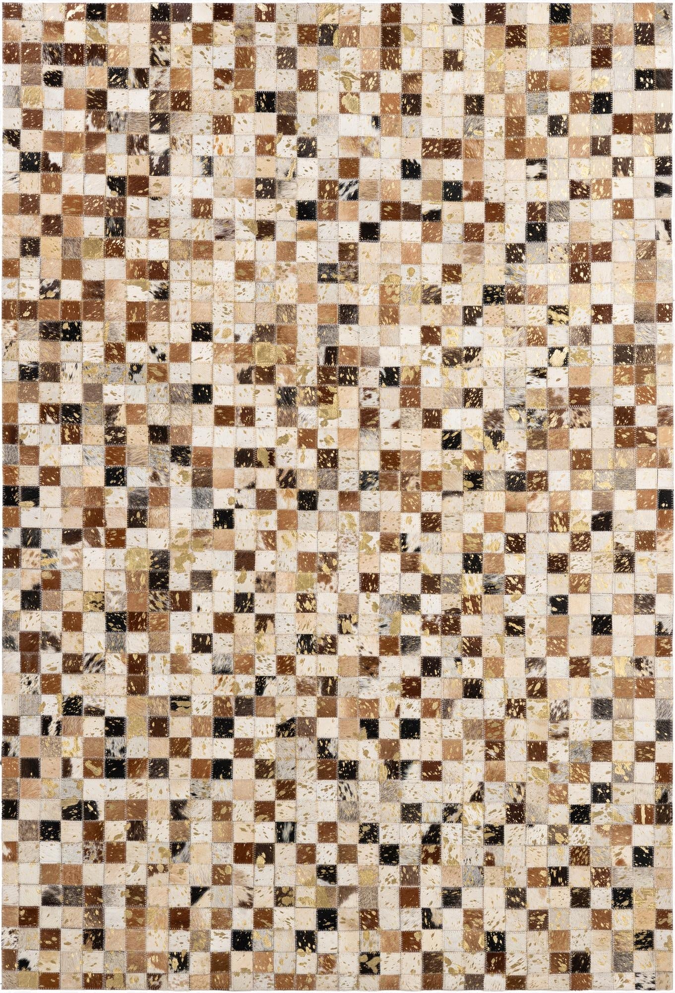  4' 1 x 5' 11 Cowhide - Patchwork Rug