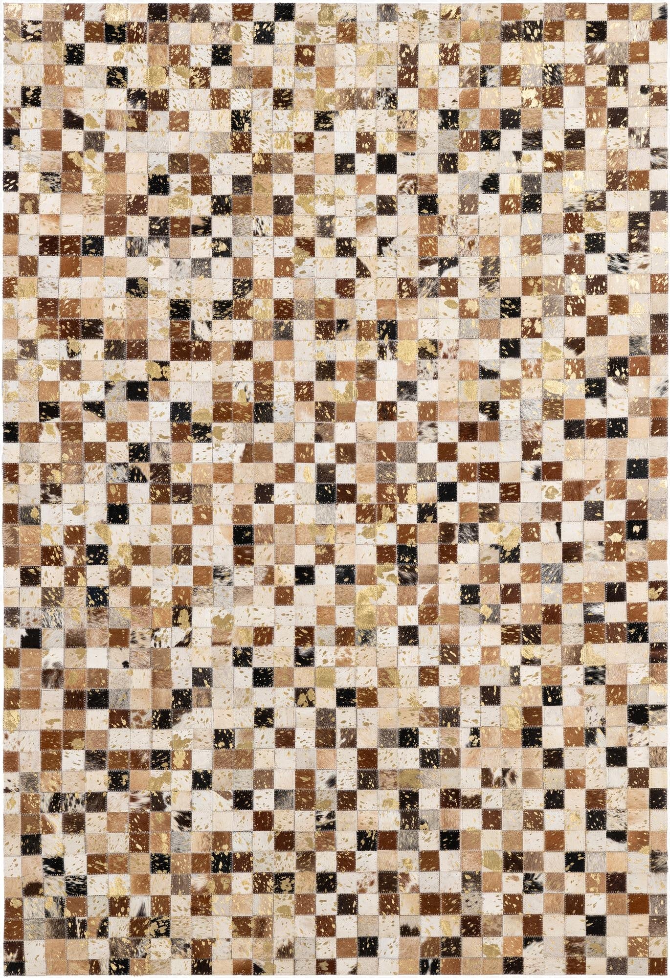  4' 1 x 5' 11 Cowhide - Patchwork Rug