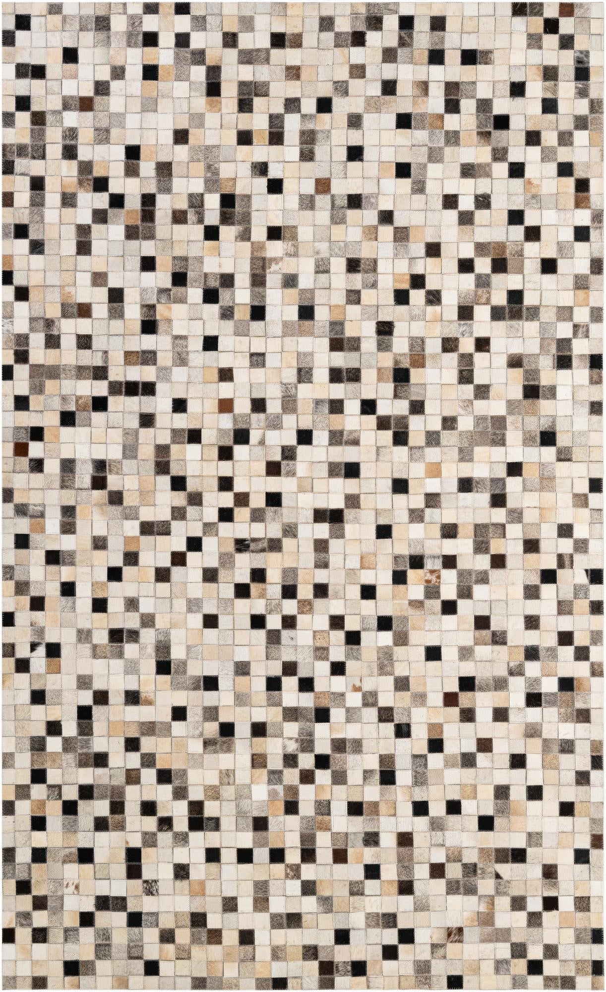  4' 11 x 8' 2 Cowhide - Patchwork Rug
