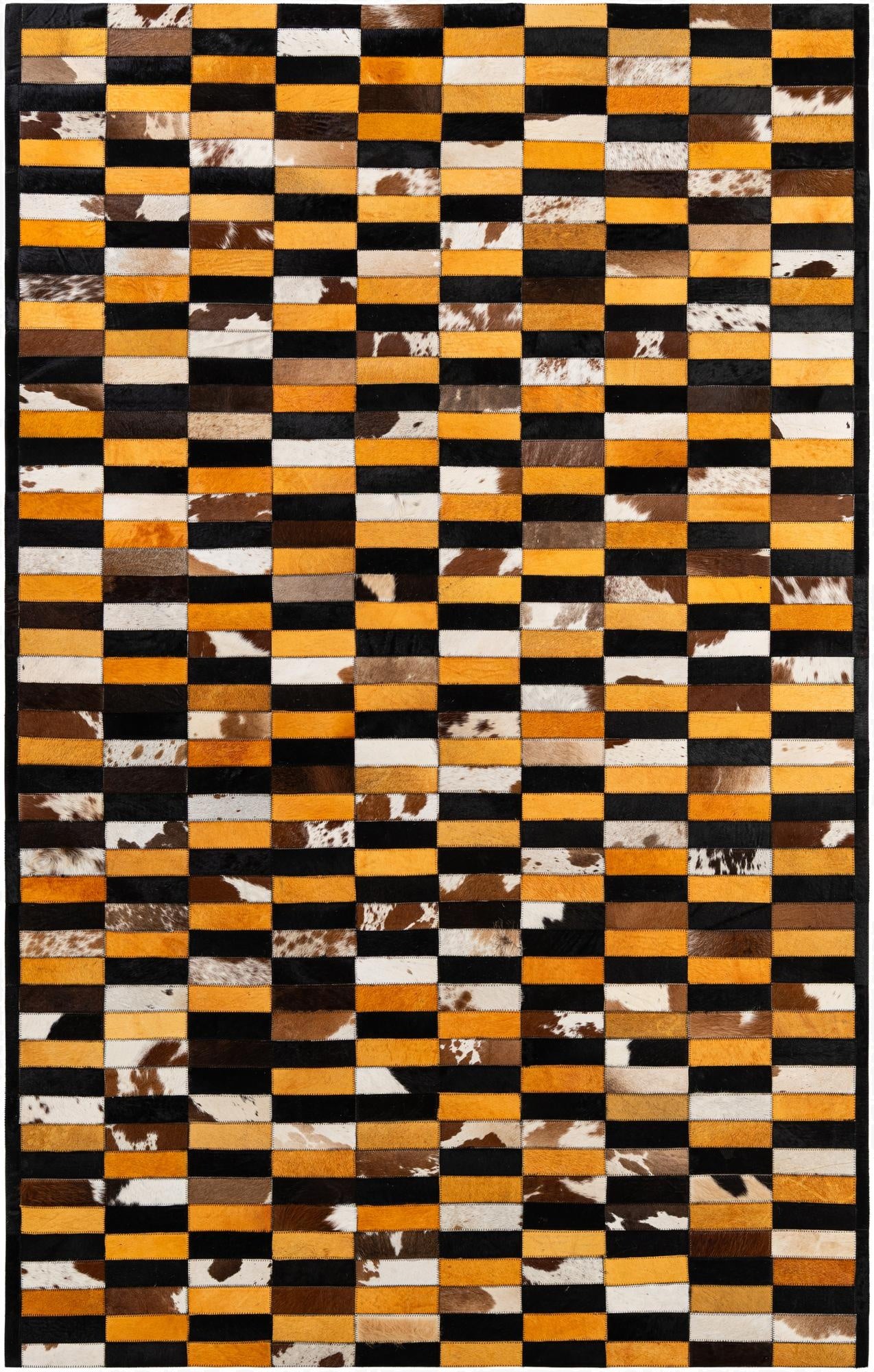  5' 2 x 8' 1 Cowhide - Patchwork Rug