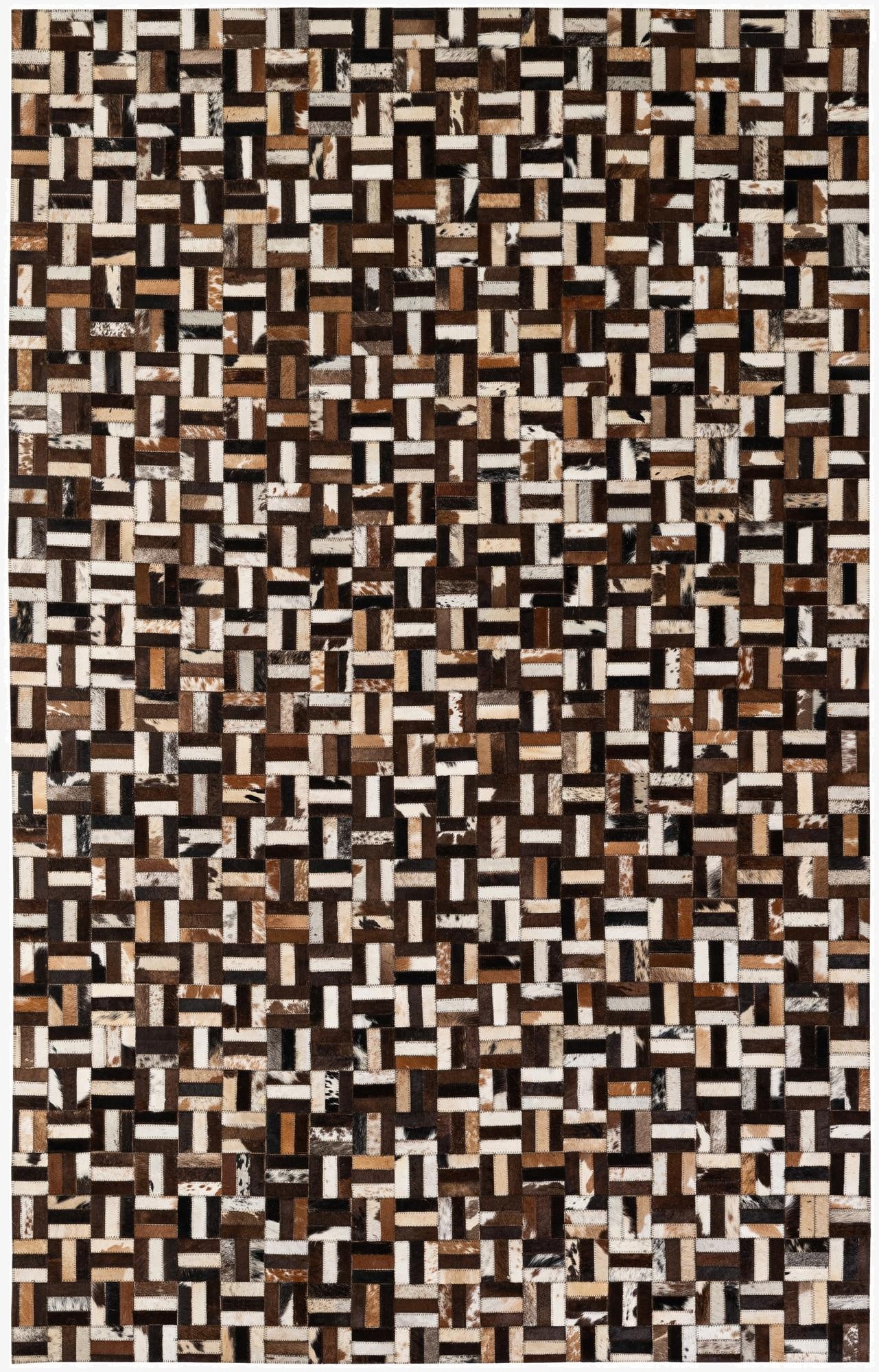  4' 11 x 7' 11 Cowhide - Patchwork Rug